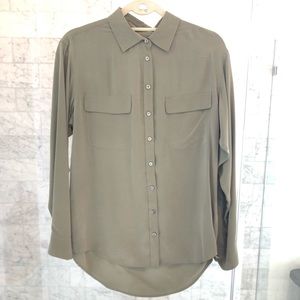 Equipment blouse - 100% silk - Army green